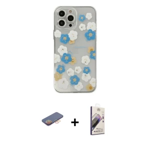ieg™ iPhone 13 Pro Max Kılıf Eksen Asil Prime - Siyah Bilvis 3D Mat Cam Ekran Koruyucu + Renkli Kamera Lens Koruma Cam - TU