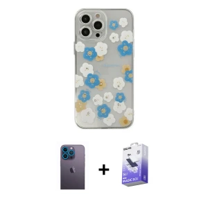 ieg™ iPhone 13 Pro Max Kılıf Eksen Asil Prime - Siyah Bilvis 5in1 5D Magic Hayalet Cam Ekran Koruyucu + Neon Fosforlu Kamera Lens - MI