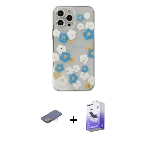 ieg™ iPhone 13 Pro Max Kılıf Eksen Asil Prime - Siyah Bilvis 5in1 5D Magic Hayalet Cam Ekran Koruyucu + Renkli Kamera Lens Koruma Cam - PE