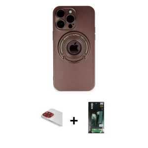 ieg™ iPhone 13 Pro Max Kılıf Eksen Klasik Prime - Şeffaf 360 Full Body Arka Koruyucu + Pers Alüminyum Kamera Lens - KI