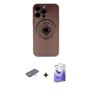 ieg™ iPhone 13 Pro Max Kılıf Eksen Klasik Prime - Siyah Bilvis 5in1 5D Magic Hayalet Cam Ekran Koruyucu + Renkli Kamera Lens Koruma Cam - TU