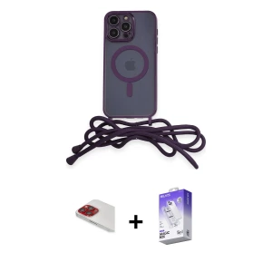 ieg™ iPhone 13 Pro Max Kılıf Eksen Özel Seri - Siyah Bilvis 5in1 3D Magic Cam Ekran Koruyucu + Pers Alüminyum Kamera Lens - KI