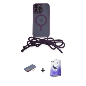 ieg™ iPhone 13 Pro Max Kılıf Eksen Özel Seri - Siyah Bilvis 5in1 5D Magic Hayalet Cam Ekran Koruyucu + Renkli Kamera Lens Koruma Cam - TU