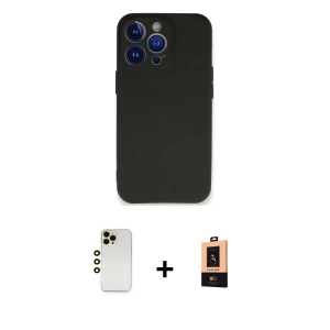 ieg™ iPhone 13 Pro Max Kılıf Kozmos Yansıma Özel Seri - Şeffaf Maxco Cam Ekran Koruyucu + Shine Kamera Lens - GD