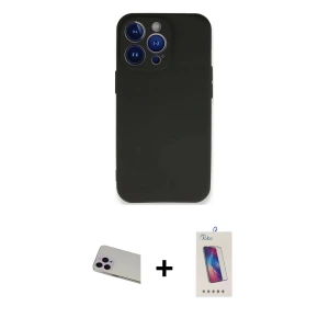 ieg™ iPhone 13 Pro Max Kılıf Kozmos Yansıma Özel Seri - Siyah Joko 5D Cam + Rainbow Kamera Lens Koruma Cam - MR