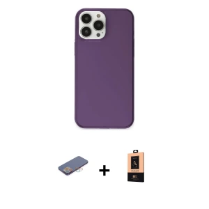 ieg™ iPhone 13 Pro Max Kılıf Kutup Doku Koleksiyonu - Şeffaf Maxco Cam Ekran Koruyucu + Renkli Kamera Lens Koruma Cam - PE