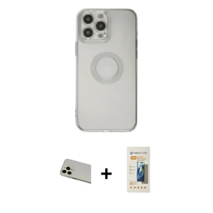 ieg™ iPhone 13 Pro Max Kılıf Kutup Klasik - Siyah 6D Mat Seramik Hayalet Nano Ekran Koruyucu + Rainbow Kamera Lens Koruma Cam - REGD