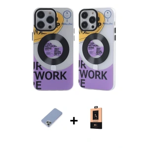 ieg™ iPhone 13 Pro Max Kılıf Nova Doku Koleksiyonu - Şeffaf Maxco Cam Ekran Koruyucu + Metal Kamera Lens Koruma Cam - KUYL