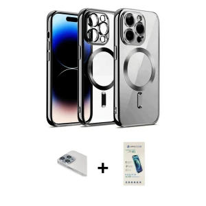 ieg™ iPhone 13 Pro Max Kılıf Nova Işık Özel Seri - Şeffaf Pasifik Cam Ekran Koruyucu + Pers Alüminyum Kamera Lens - SABE