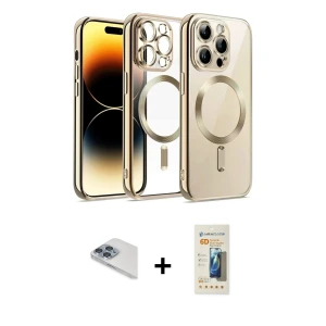 ieg™ iPhone 13 Pro Max Kılıf Nova Işık Özel Seri - Siyah 6D Mat Seramik Hayalet Nano Ekran Koruyucu + Pers Alüminyum Kamera Lens - SABE