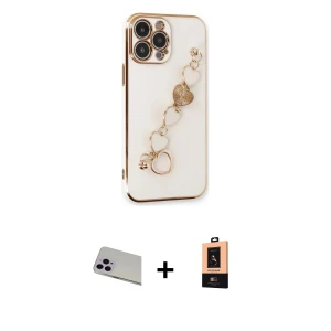 ieg™ iPhone 13 Pro Max Kılıf Nova Işık Prime - Şeffaf Maxco Cam Ekran Koruyucu + Rainbow Kamera Lens Koruma Cam - MR