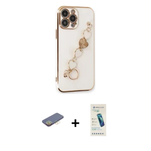 ieg™ iPhone 13 Pro Max Kılıf Nova Işık Prime - Şeffaf Pasifik Cam Ekran Koruyucu + Renkli Kamera Lens Koruma Cam - SI