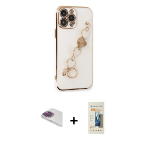 ieg™ iPhone 13 Pro Max Kılıf Nova Işık Prime - Siyah 6D Mat Seramik Hayalet Nano Ekran Koruyucu + Pers Alüminyum Kamera Lens - GI