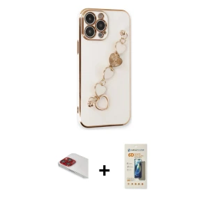 ieg™ iPhone 13 Pro Max Kılıf Nova Işık Prime - Siyah 6D Mat Seramik Hayalet Nano Ekran Koruyucu + Pers Alüminyum Kamera Lens - KI