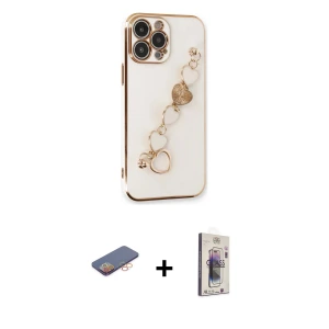 ieg™ iPhone 13 Pro Max Kılıf Nova Işık Prime - Siyah Bilvis 3D Cam Ekran Koruyucu + Renkli Kamera Lens Koruma Cam - TU