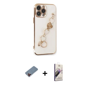 ieg™ iPhone 13 Pro Max Kılıf Nova Işık Prime - Siyah Bilvis 3D Mat Cam Ekran Koruyucu + Metal Kamera Lens Koruma Cam - KI
