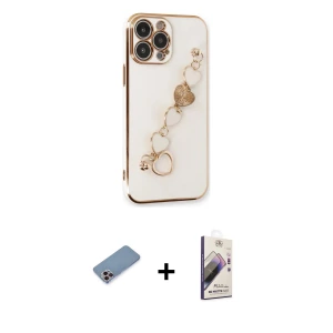 ieg™ iPhone 13 Pro Max Kılıf Nova Işık Prime - Siyah Bilvis 3D Mat Cam Ekran Koruyucu + Shine Kamera Lens Koruma Cam - PE