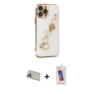 ieg™ iPhone 13 Pro Max Kılıf Nova Işık Prime - Siyah Joko 5D Cam + Rainbow Kamera Lens Koruma Cam - BZ