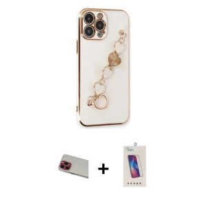 ieg™ iPhone 13 Pro Max Kılıf Nova Işık Prime - Siyah Joko 5D Cam + Rainbow Kamera Lens Koruma Cam - KI