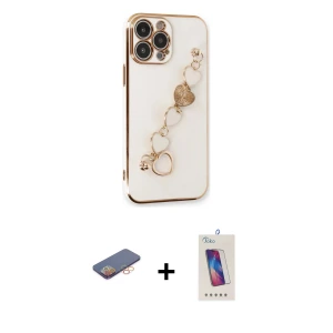 ieg™ iPhone 13 Pro Max Kılıf Nova Işık Prime - Siyah Joko 5D Cam + Renkli Kamera Lens Koruma Cam - TU