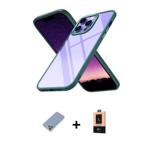 ieg™ iPhone 13 Pro Max Kılıf Nova Işık Serisi - Şeffaf Maxco Cam Ekran Koruyucu + Metal Kamera Lens Koruma Cam - KUYL