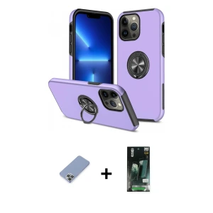 ieg™ iPhone 13 Pro Max Kılıf Odak Form Prime - Şeffaf 360 Full Body Arka Koruyucu + Metal Kamera Lens Koruma Cam - KUYL