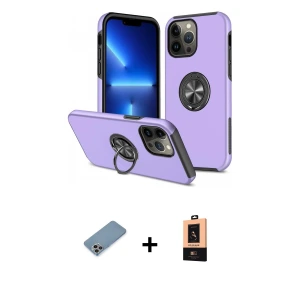 ieg™ iPhone 13 Pro Max Kılıf Odak Form Prime - Şeffaf Maxco Cam Ekran Koruyucu + Shine Kamera Lens Koruma Cam - GI