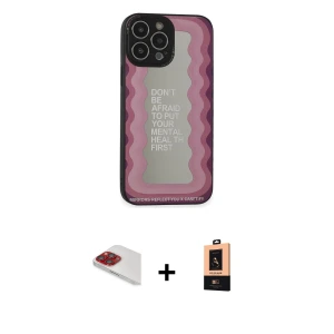 ieg™ iPhone 13 Pro Max Kılıf Odak Klasik Serisi - Şeffaf Maxco Cam Ekran Koruyucu + Pers Alüminyum Kamera Lens - KI