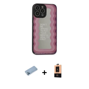 ieg™ iPhone 13 Pro Max Kılıf Odak Klasik Serisi - Şeffaf Maxco Cam Ekran Koruyucu + Shine Kamera Lens Koruma Cam - MI