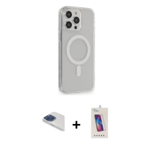 ieg™ iPhone 13 Pro Max Kılıf Pusula Çizgi Koleksiyonu - Siyah Joko 5D Cam + Pers Alüminyum Kamera Lens - LT