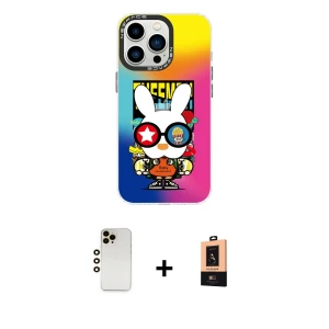 ieg™ iPhone 13 Pro Max Kılıf Siluet Çizgi Koleksiyonu - Şeffaf Maxco Cam Ekran Koruyucu + Shine Kamera Lens - GD