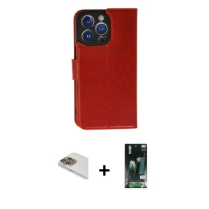 ieg™ iPhone 13 Pro Max Kılıf Siluet Işık Serisi - Şeffaf 360 Full Body Arka Koruyucu + Pers Alüminyum Kamera Lens - GD