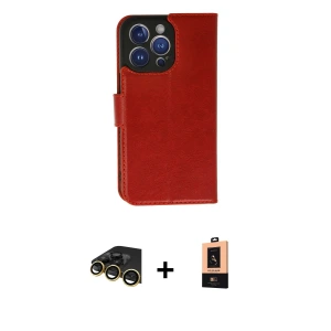 ieg™ iPhone 13 Pro Max Kılıf Siluet Işık Serisi - Şeffaf Maxco Cam Ekran Koruyucu + Raze Metal Kamera Lens - GD