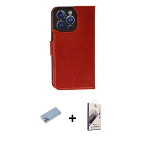 ieg™ iPhone 13 Pro Max Kılıf Siluet Işık Serisi - Siyah Bilvis 3D Mat Cam Ekran Koruyucu + Shine Kamera Lens Koruma Cam - MI
