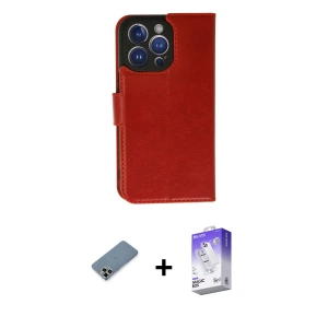 ieg™ iPhone 13 Pro Max Kılıf Siluet Işık Serisi - Siyah Bilvis 5in1 3D Magic Cam Ekran Koruyucu + Metal Kamera Lens Koruma Cam - MR