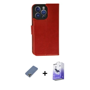 ieg™ iPhone 13 Pro Max Kılıf Siluet Işık Serisi - Siyah Bilvis 5in1 5D Magic Hayalet Cam Ekran Koruyucu + Metal Kamera Lens Koruma Cam - AKYL