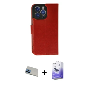 ieg™ iPhone 13 Pro Max Kılıf Siluet Işık Serisi - Siyah Bilvis 5in1 5D Magic Hayalet Cam Ekran Koruyucu + Rainbow Kamera Lens Koruma Cam - MI