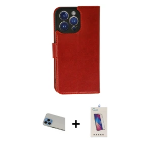 ieg™ iPhone 13 Pro Max Kılıf Siluet Işık Serisi - Siyah Joko 5D Cam + Rainbow Kamera Lens Koruma Cam - MI