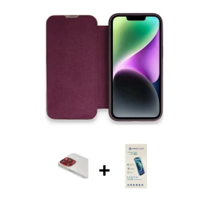 ieg™ iPhone 13 Pro Max Kılıf Siluet Minimal Serisi - Şeffaf Pasifik Cam Ekran Koruyucu + Pers Alüminyum Kamera Lens - KI