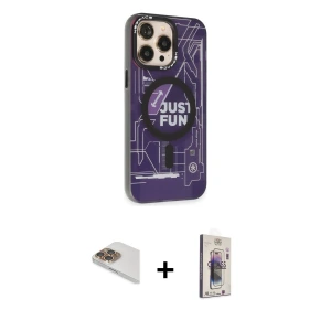 ieg™ iPhone 13 Pro Max Kılıf Siluet Modern Koleksiyonu - Siyah Bilvis 3D Cam Ekran Koruyucu + Pers Alüminyum Kamera Lens - GD