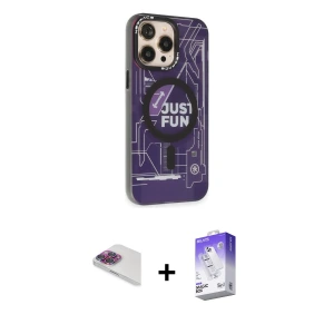 ieg™ iPhone 13 Pro Max Kılıf Siluet Modern Koleksiyonu - Siyah Bilvis 5in1 3D Magic Cam Ekran Koruyucu + Pers Alüminyum Kamera Lens - GI