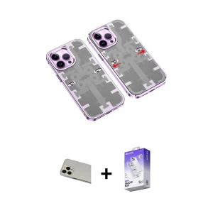 ieg™ iPhone 13 Pro Max Kılıf Ufuk Doku Prime - Siyah Bilvis 5in1 3D Magic Cam Ekran Koruyucu + Rainbow Kamera Lens Koruma Cam - REGD