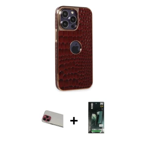 ieg™ iPhone 13 Pro Max Kılıf Ufuk Form Prime - Şeffaf 360 Full Body Arka Koruyucu + Rainbow Kamera Lens Koruma Cam - KI