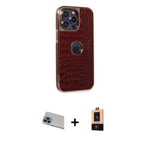 ieg™ iPhone 13 Pro Max Kılıf Ufuk Form Prime - Şeffaf Maxco Cam Ekran Koruyucu + Rainbow Kamera Lens Koruma Cam - MI