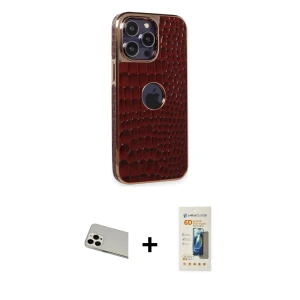 ieg™ iPhone 13 Pro Max Kılıf Ufuk Form Prime - Siyah 6D Mat Seramik Hayalet Nano Ekran Koruyucu + Rainbow Kamera Lens Koruma Cam - BZ
