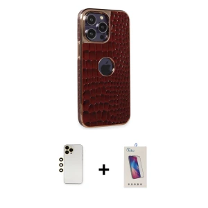 ieg™ iPhone 13 Pro Max Kılıf Ufuk Form Prime - Siyah Joko 5D Cam + Shine Kamera Lens - GD
