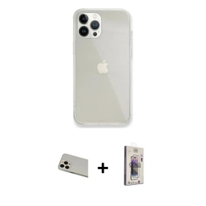 ieg™ iPhone 13 Pro Max Kılıf Vadi Asil Prime - Siyah Bilvis 3D Cam Ekran Koruyucu + Rainbow Kamera Lens Koruma Cam - REGD
