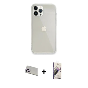 ieg™ iPhone 13 Pro Max Kılıf Vadi Asil Prime - Siyah Bilvis 3D Mat Cam Ekran Koruyucu + Rainbow Kamera Lens Koruma Cam - MR