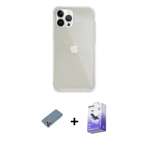 ieg™ iPhone 13 Pro Max Kılıf Vadi Asil Prime - Siyah Bilvis 5in1 5D Magic Hayalet Cam Ekran Koruyucu + Metal Kamera Lens Koruma Cam - MR