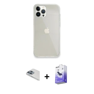 ieg™ iPhone 13 Pro Max Kılıf Vadi Asil Prime - Siyah Bilvis 5in1 5D Magic Hayalet Cam Ekran Koruyucu + Pers Alüminyum Kamera Lens - SABE